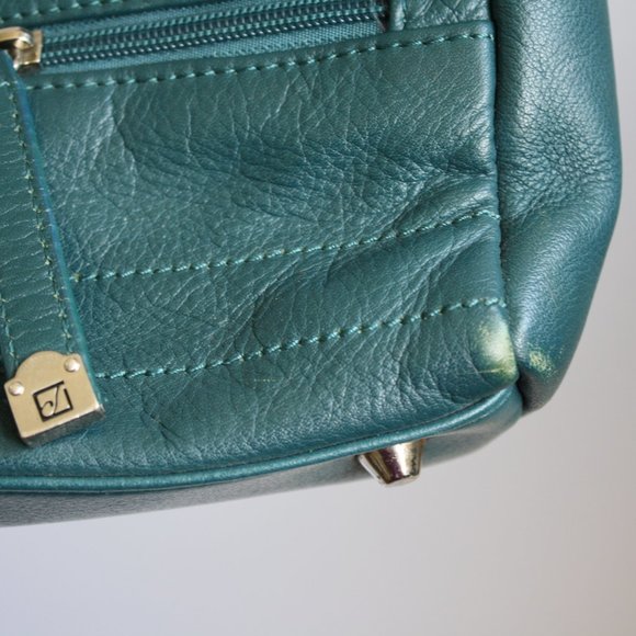 Teal Green Stone Mountain Leather purse Shoulder bag Rich deep Colour Autumn - Picture 15 of 15